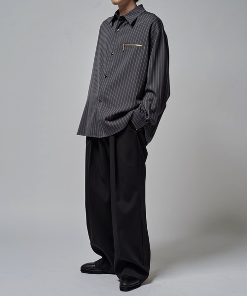 ストライプシャツブルゾン（シャツ/ブラウス）｜Lui's（ルイス）の