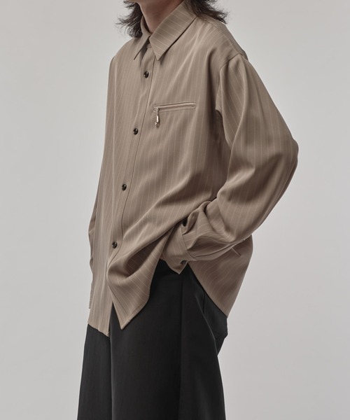 ストライプシャツブルゾン（シャツ/ブラウス）｜Lui's（ルイス