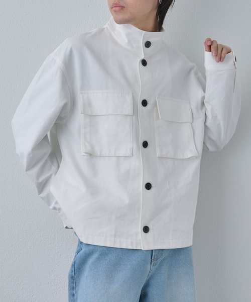 COLONY 2139（コロニートゥーワンスリーナイン）の「マイクロツイルスタンドジャケット（その他アウター・メンズ・ホワイト/サックスブルー/ブラック・MEDIUM/LARGE）」の2枚目の写真