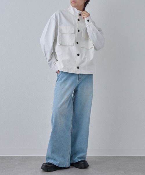 COLONY 2139（コロニートゥーワンスリーナイン）の「マイクロツイルスタンドジャケット（その他アウター・メンズ・ホワイト/サックスブルー/ブラック・MEDIUM/LARGE）」の21枚目の写真