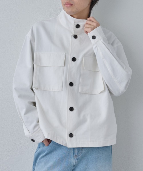 COLONY 2139（コロニートゥーワンスリーナイン）の「マイクロツイルスタンドジャケット（その他アウター・メンズ・ホワイト/サックスブルー/ブラック・MEDIUM/LARGE）」の8枚目の写真