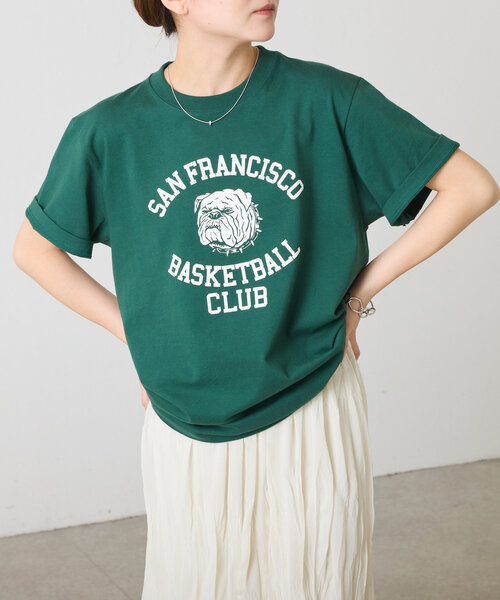 COLLAGE GALLARDAGALANTE(コラージュガリャルダガランテ)の「GULFCOAST SPORTSWEAR カレッジロゴT(Tシャツ/カットソー・レディース・グリーン・FREE)」の7枚目の写真