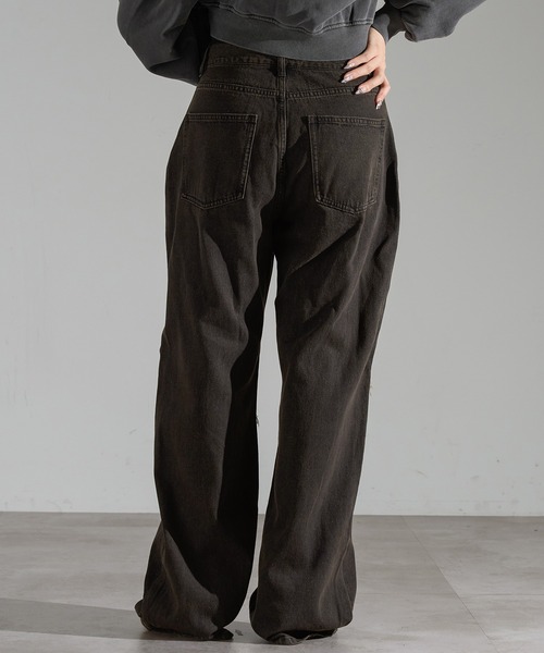 apres jour mignon(アプレジュールミニョン)の「ダメージレースデニム【ZOZOTOWN限定アイテム】(デニムパンツ・レディース・ライトブルー/ブラック系その他/インディゴブルー・X-LARGE/SMALL/MEDIUM)」の9枚目の写真