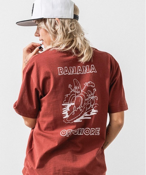 OFFSHORE(オフショア)の「US POPART TEE(Tシャツ/カットソー・メンズ・ホワイト/ブラウン・S/M/L/XL)」の1枚目の写真