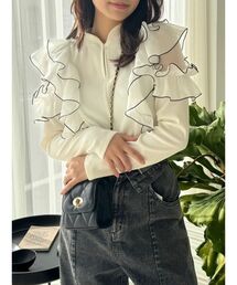 dazzlinトップス white dazzlin ワンショルカットトップス（オフホワイト