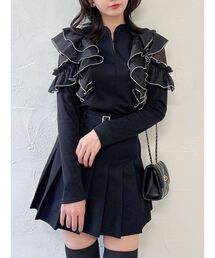 dazzlin | フロントホック長袖フリルトップス(Tシャツ/カットソー)