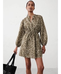 Banana Republic 花柄　ボウタイ　ワンピース　ドレス Banana Republic 花柄 ボウタイ ワンピース ドレス - メルカリ