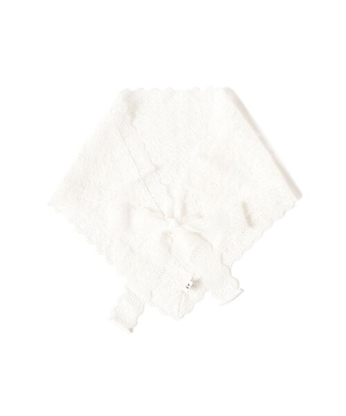 Ray BEAMS(レイビームス)の「レース スカーフ(バンダナ/スカーフ・レディース・ホワイト/ブラック・ONE SIZE)」の11枚目の写真