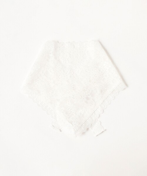 Ray BEAMS(レイビームス)の「レース スカーフ(バンダナ/スカーフ・レディース・ホワイト/ブラック・ONE SIZE)」の12枚目の写真