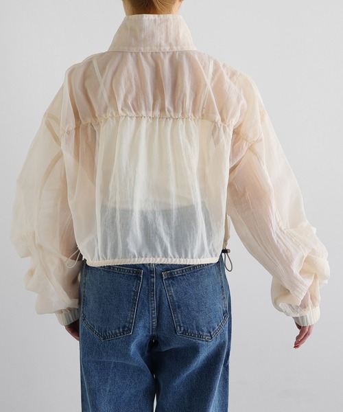 セール】ショート丈シアージップブルゾン（ブルゾン）｜Freesia