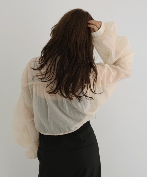 Freesia by andme(フリージアバイアンドミー)の「ショート丈シアージップブルゾン(ブルゾン・レディース・ライトベージュ/ブラック・M)」の17枚目の写真