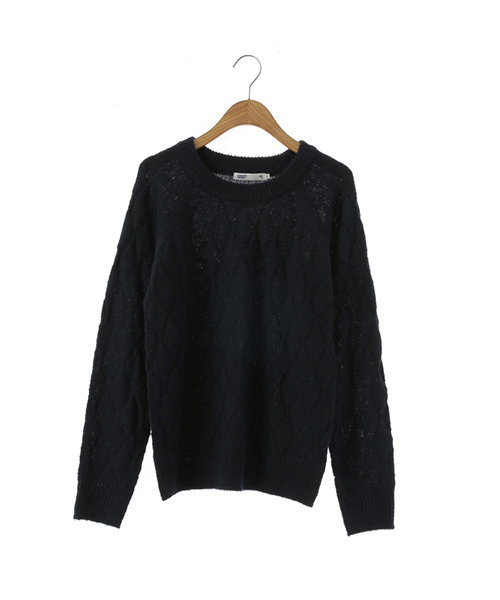 SEVENDAYS=SUNDAY(セブンデイズサンデイ)の「12Gベーシック 長袖タートルネックプルオーバー(ニット/セーター・レディース・ネイビー/グリーン/オフホワイト・MEDIUM/LARGE)」の3枚目の写真