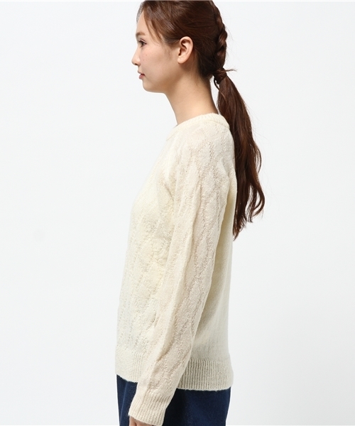 SEVENDAYS=SUNDAY(セブンデイズサンデイ)の「12Gベーシック 長袖タートルネックプルオーバー(ニット/セーター・レディース・ネイビー/グリーン/オフホワイト・MEDIUM/LARGE)」の5枚目の写真