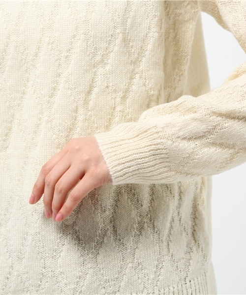 SEVENDAYS=SUNDAY(セブンデイズサンデイ)の「12Gベーシック 長袖タートルネックプルオーバー(ニット/セーター・レディース・ネイビー/グリーン/オフホワイト・MEDIUM/LARGE)」の8枚目の写真