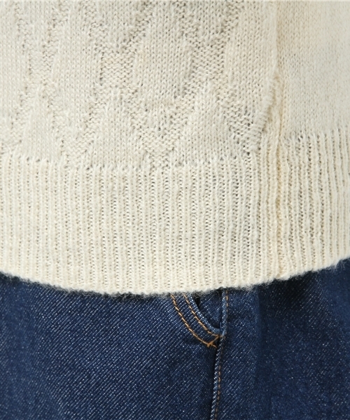 SEVENDAYS=SUNDAY(セブンデイズサンデイ)の「12Gベーシック 長袖タートルネックプルオーバー(ニット/セーター・レディース・ネイビー/グリーン/オフホワイト・MEDIUM/LARGE)」の9枚目の写真