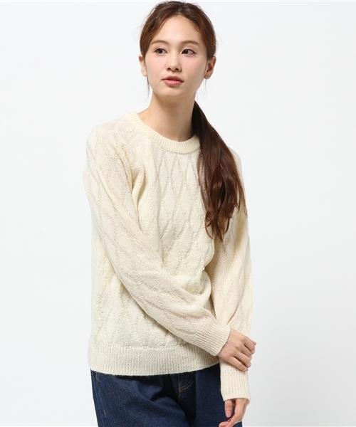 SEVENDAYS=SUNDAY(セブンデイズサンデイ)の「12Gベーシック 長袖タートルネックプルオーバー(ニット/セーター・レディース・ネイビー/グリーン/オフホワイト・MEDIUM/LARGE)」の12枚目の写真