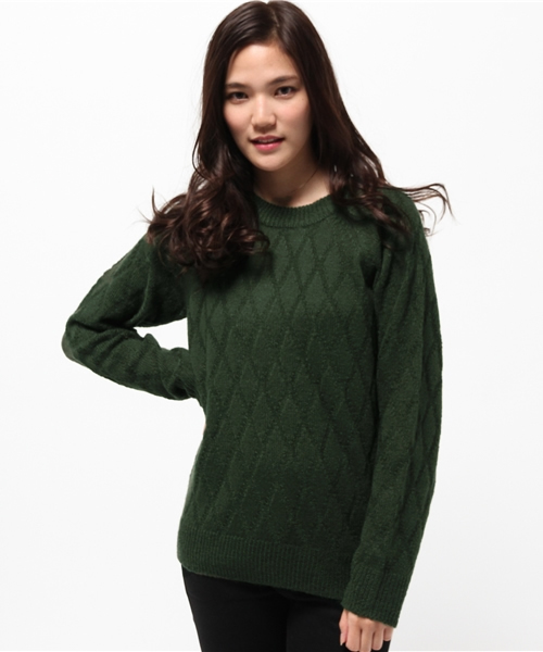 SEVENDAYS=SUNDAY(セブンデイズサンデイ)の「12Gベーシック 長袖タートルネックプルオーバー(ニット/セーター・レディース・ネイビー/グリーン/オフホワイト・MEDIUM/LARGE)」の13枚目の写真