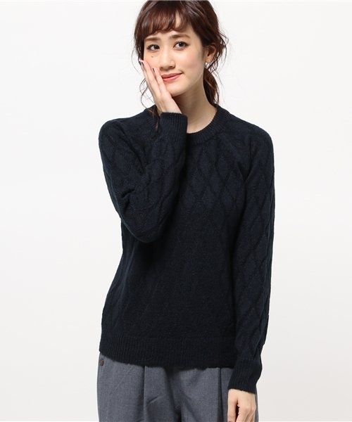 SEVENDAYS=SUNDAY(セブンデイズサンデイ)の「12Gベーシック 長袖タートルネックプルオーバー(ニット/セーター・レディース・ネイビー/グリーン/オフホワイト・MEDIUM/LARGE)」の11枚目の写真