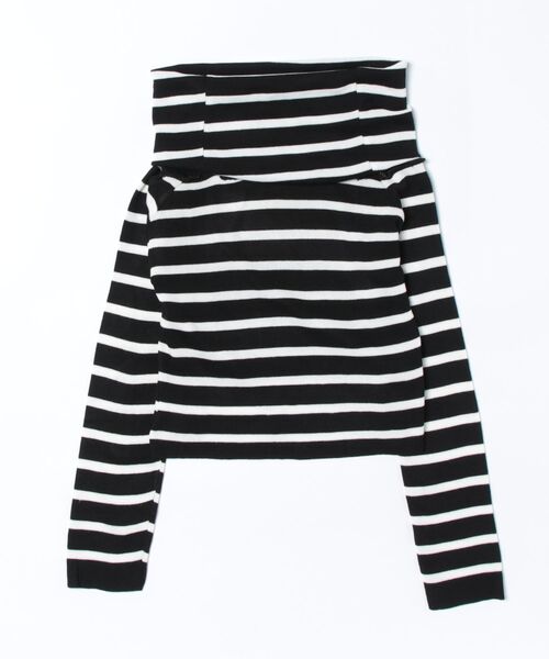 Ritzy（リッツィー）の「オフショルダー ボーダートップス（Tシャツ/カットソー・レディース・モカ/ホワイト/ブラック・FREE）」の10枚目の写真