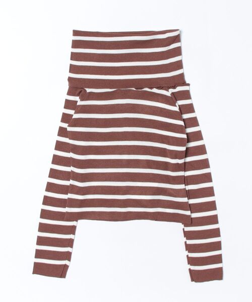 Ritzy（リッツィー）の「オフショルダー ボーダートップス（Tシャツ/カットソー・レディース・モカ/ホワイト/ブラック・FREE）」の4枚目の写真