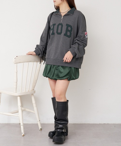 RAY CASSIN(レイカズン)の「【2025SS】ハーフジップロゴワッペンスウェット / ハーフジップ(スウェット・レディース・ホワイト/グレー/ネイビー・FREE)」の22枚目の写真