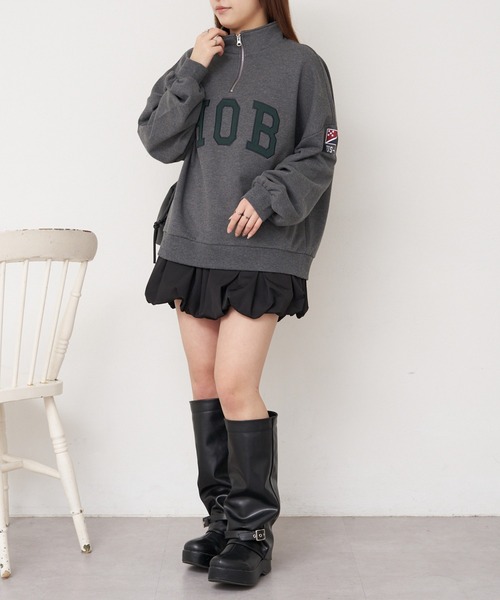 RAY CASSIN(レイカズン)の「【2025SS】ハーフジップロゴワッペンスウェット / ハーフジップ(スウェット・レディース・ホワイト/グレー/ネイビー・FREE)」の20枚目の写真