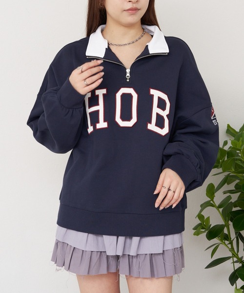 RAY CASSIN(レイカズン)の「【2025SS】ハーフジップロゴワッペンスウェット / ハーフジップ(スウェット・レディース・ホワイト/グレー/ネイビー・FREE)」の17枚目の写真