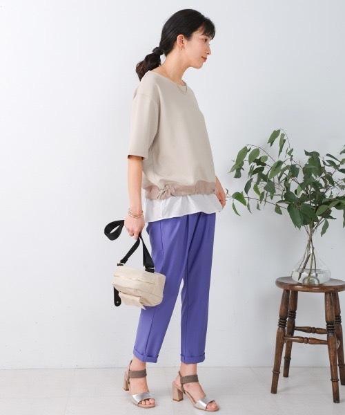 Bou Jeloud(ブージュルード)の「シャツドッキングポンチプルオーバー(Tシャツ/カットソー・レディース・グレー系その他/ブラック・FREE)」の18枚目の写真