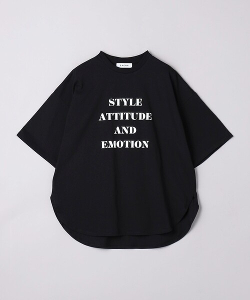 SACRA＞メッセージプリント Tシャツ（Tシャツ/カットソー