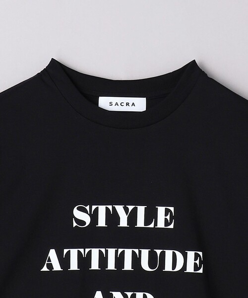 tシャツ 「SACRA」メッセージプリント Tシャツ レディース SACRA（ファッション） tシャツ 「SACRA」メッセージプリント T