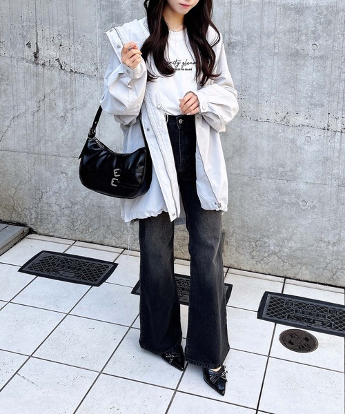 INGNI（イング）の「【WEB限定】ウエストドロストマウンテンパーカー（マウンテンパーカー・レディース・アイボリー/ブラック/ライトグレー・M）」の16枚目の写真