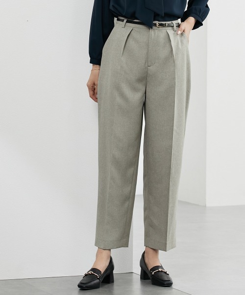 7days Life Styling(セブンデイズライフスタイリング)の「タックコクーンパンツ(スラックス・レディース・ベージュ/チャコール・LL/S/M/L)」の2枚目の写真