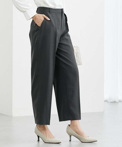 7days Life Styling(セブンデイズライフスタイリング)の「タックコクーンパンツ(スラックス・レディース・ベージュ/チャコール・LL/S/M/L)」の7枚目の写真