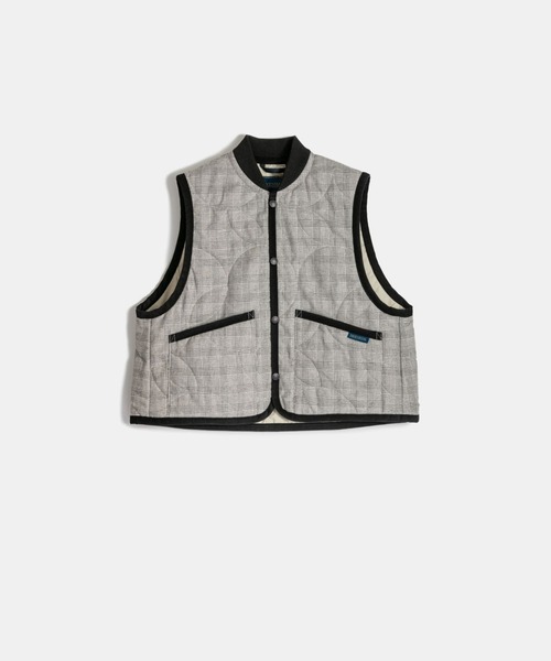 現行・未使用級✨ LAVENHAM BOMBER GILET ブルー Lサイズ LAVENHAM ベスト ジレ Stud Front Bomber Gilet Mens / スタッド
