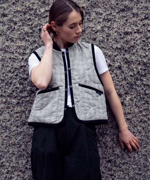 セール】Cropped Bomber Gilet Womens / クロップド ボンバー ジレ