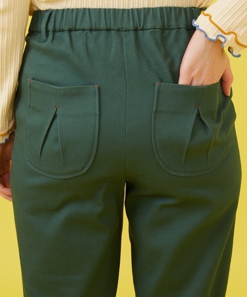 Jocomomola(ホコモモラ)の「カラーツイル 刺繍入りテーパードパンツ(その他パンツ・レディース・グリーン/イエロー・42/40)」の11枚目の写真