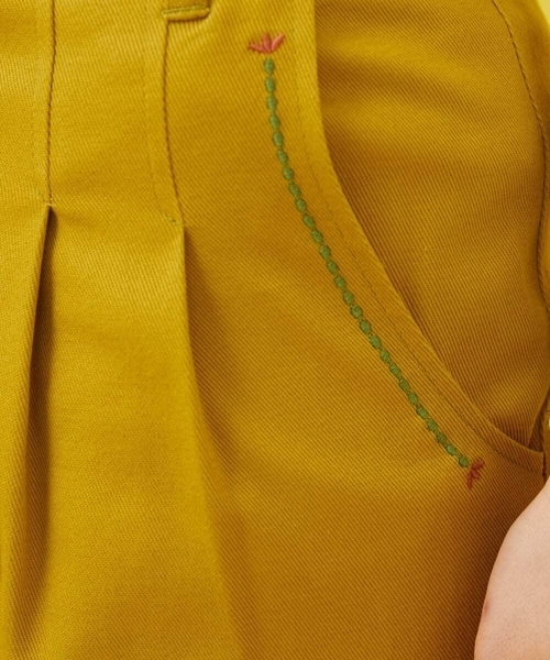 Jocomomola(ホコモモラ)の「カラーツイル 刺繍入りテーパードパンツ(その他パンツ・レディース・グリーン/イエロー・42/40)」の16枚目の写真