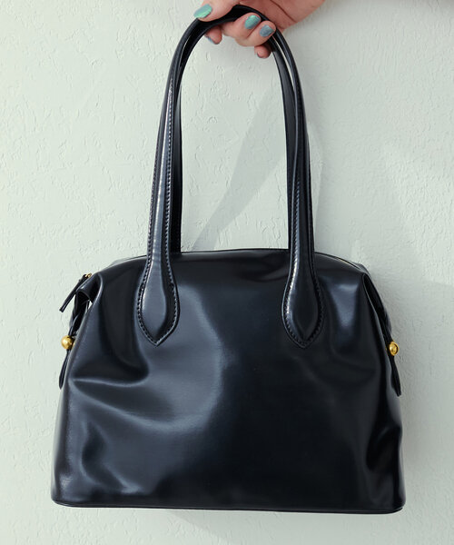 natural couture（ナチュラルクチュール）の「ミドルボストンバッグ（ショルダーバッグ・レディース・キャメル/アイボリー/ブラック・FREE）」の3枚目の写真