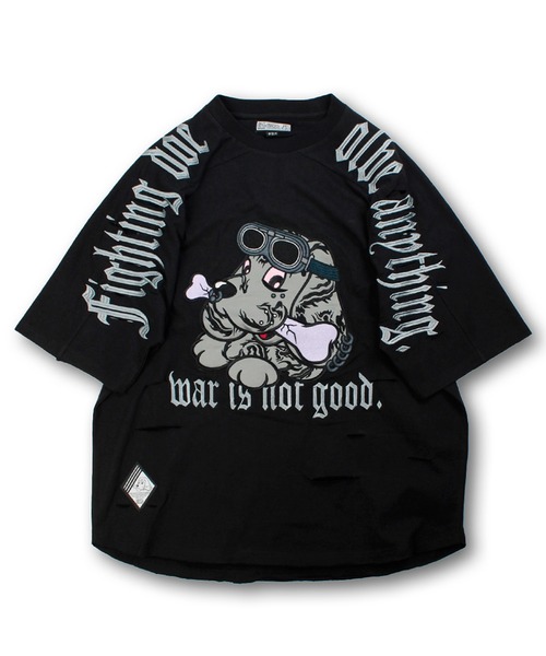 GALFY(ガルフィー)の「【GALFY/ガルフィー】病みに染まりし反戦Tシャツ(Tシャツ/カットソー・メンズ・ブラック/ホワイト/スミクロ・XL/L)」の6枚目の写真