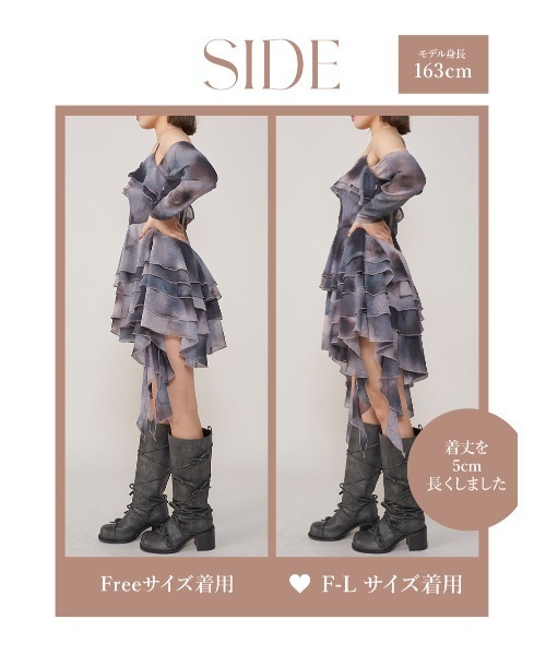 「新品」Darich イレヘムタイダイフリルミニワンピース(pink)FreeL Darich イレヘムタイダイフリルミニワンピース(pink)FreeL