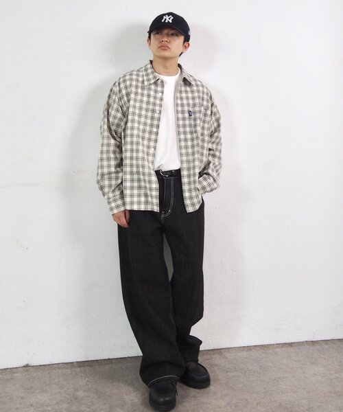 WHO'S WHO gallery（フーズフーギャラリー）の「【UNISEX/ユニセックス】FACTチェックシャツ（シャツ/ブラウス・レディース・ホワイト/ネイビー・FREE）」の4枚目の写真