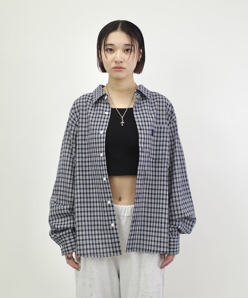 WHO'S WHO gallery（フーズフーギャラリー）の「【UNISEX/ユニセックス】FACTチェックシャツ（シャツ/ブラウス・レディース・ホワイト/ネイビー・FREE）」の8枚目の写真