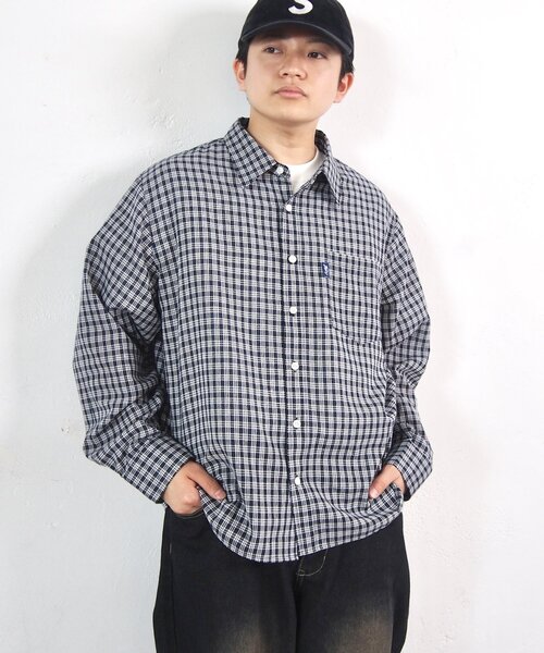 WHO'S WHO gallery（フーズフーギャラリー）の「【UNISEX/ユニセックス】FACTチェックシャツ（シャツ/ブラウス・レディース・ホワイト/ネイビー・FREE）」の12枚目の写真