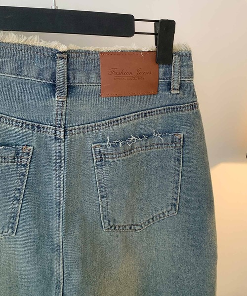 aimoha(アイモハ)の「【aimoha】フリンジヘムデニムマキシスカート(デニムスカート・レディース・ブルー・LARGE/X-LARGE/SMALL/MEDIUM)」の16枚目の写真