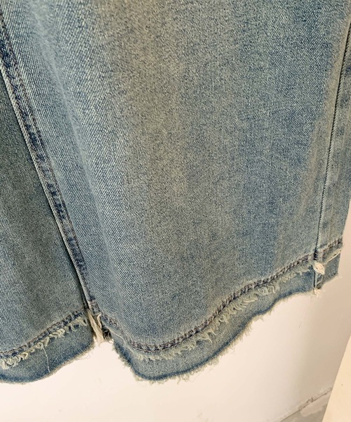 aimoha(アイモハ)の「【aimoha】フリンジヘムデニムマキシスカート(デニムスカート・レディース・ブルー・LARGE/X-LARGE/SMALL/MEDIUM)」の18枚目の写真