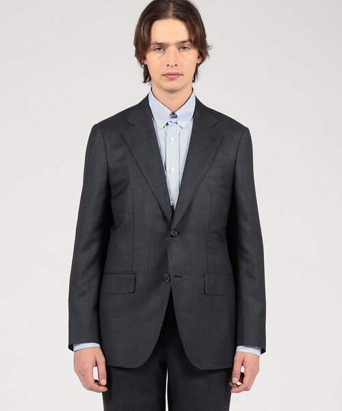 TRAVELLER ウールシルク シングルブレステッド2Bスーツ E.Zegna