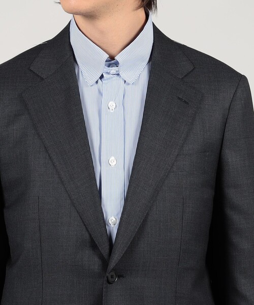 TRAVELLER ウールシルク シングルブレステッド2Bスーツ E.Zegna