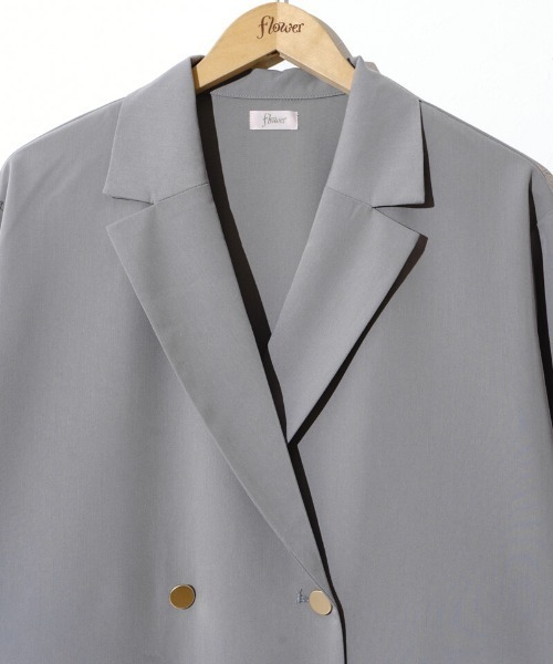 flower（フラワー）の「ベーシックテーラードジャケット（テーラードジャケット・レディース・グレー/ベージュ・FREE）」の14枚目の写真