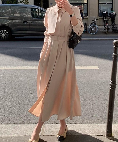 on:nue】ロングトレンチワンピース（ワンピース）｜on:nue