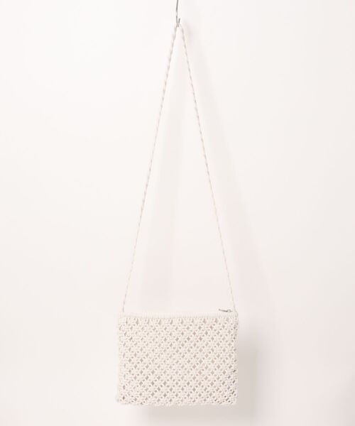 florist（フローリスト）の「タッセル付きクロシェショルダーバッグ（かごバッグ・レディース・ブラック/ライトブラウン/ホワイト・FREE）」の15枚目の写真